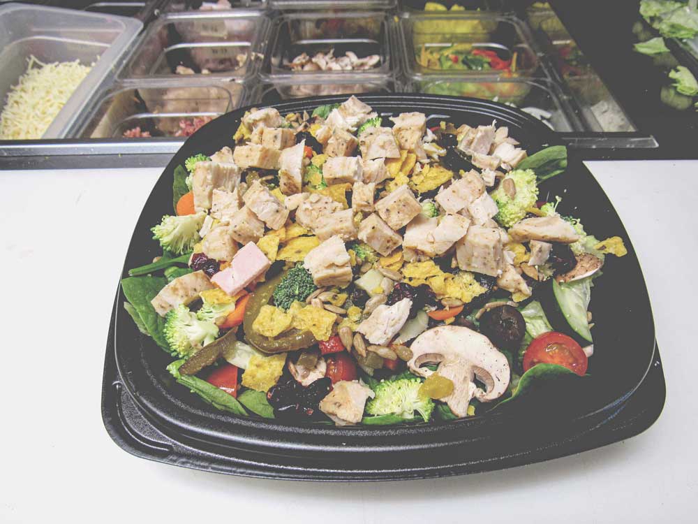 Close up of Salad with chicken